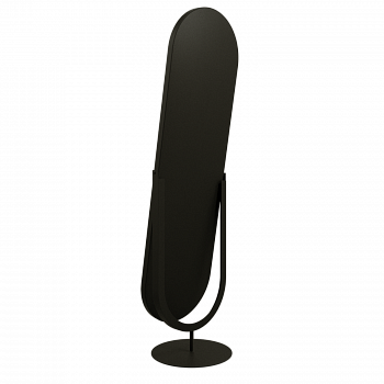 Напольное поворотное зеркало в чёрной металлической раме VIRGO 165 см